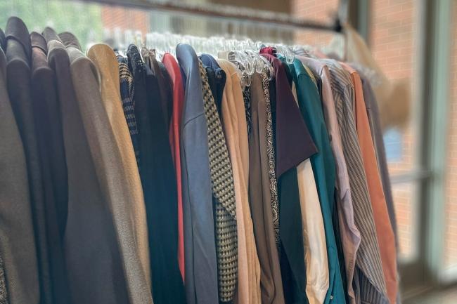Career Closet rack of clothing